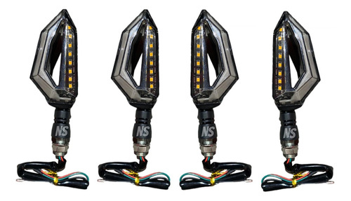  Kit X 4 Faros Led Giro Moto Guiño Universal 12v 5w Lux Led 