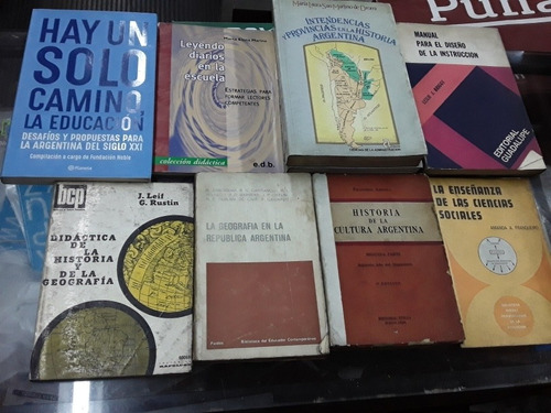 Lote X 8 Libros Didactica Educacion Enseñanza Historia