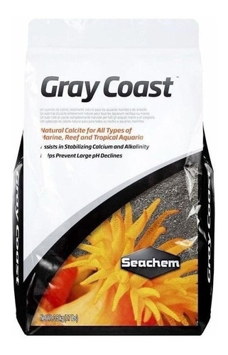 Gray Coast Seachem Arena Negra, Apta Arrecife 3.5 Kg Peceras