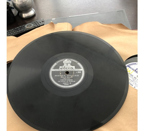 Carlos Gardel Mano A Mano Disco De Pasta Lp -