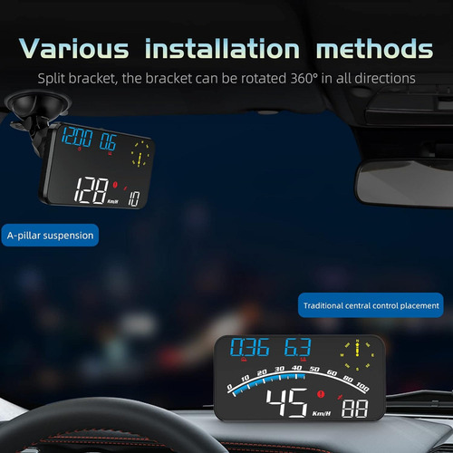A Velocímetro Gps Digital For Coche, Pantalla Hud