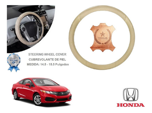 Funda Cubrevolante Beige Piel Honda Civic Coupe 2014