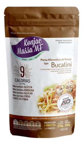 Kit 3 Massa Konjac Tipo Bucatini 270g