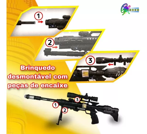 Rifle Arma Sniper De Brinquedo Arma Mira A Lazer - JUN QI - Lançadores de  Bolas - Magazine Luiza