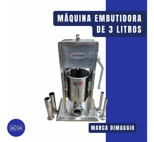 Máquina Embutidora De 3 Litros. Marca Dimaggio.