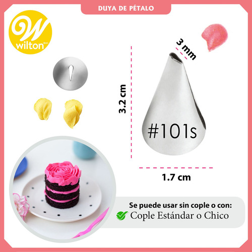 Duya Número 101s / Boquilla de pétalo #101s Marca Wilton