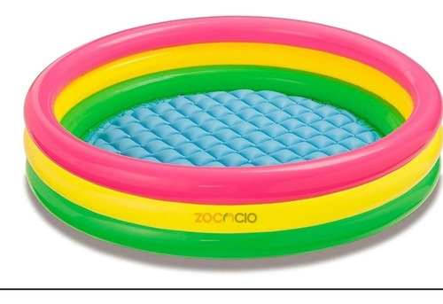 Piscina Tricolor 3 Aros 1,14 Cms Inflable Intex Niños