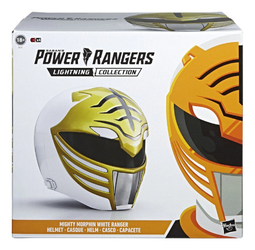 Power Rangers Lightning Collectio Mighty Morphin White Casco