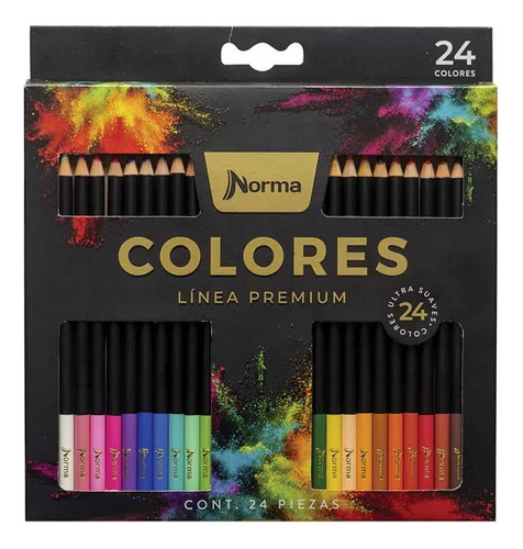 Lápices De Colores Norma Línea Premium 24 Piezas
