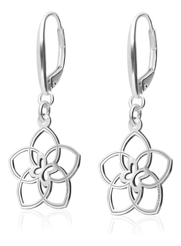 Aretes Mujer Plata 925 Joy 5 Petalos