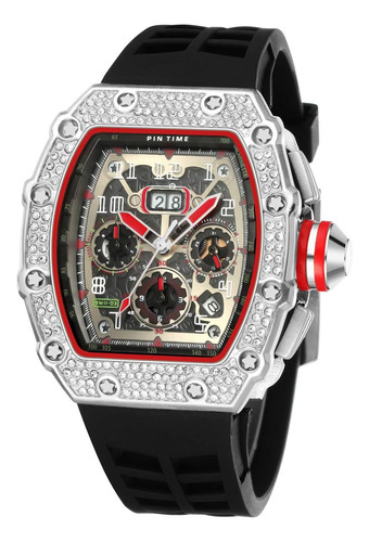 Pintime Reloj Cronógrafo Bling Punk Para Hombre Reloj De Dis