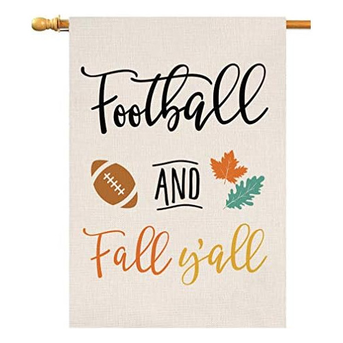 Bandera De Casa  Football And Fall Y'all  Doble Cara Ve...