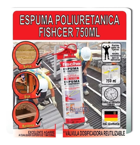 Espuma Poliuretano Expandido Aerosol Pu 1/750 Fischer