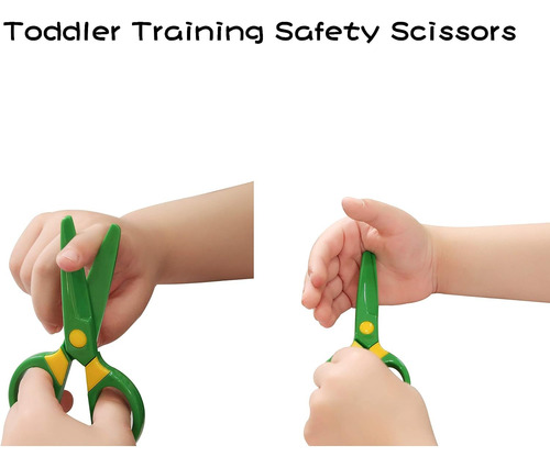 Plastic Safety Scissors, Toddlers Training Scissors, Pre-...