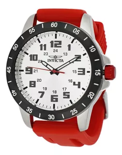 Reloj Invicta 40002 Rojo Hombre Color de la correa Plata