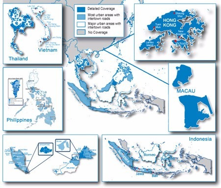 Mapas Del Sudeste Asiático (malasia, Hong Kong) P/gps