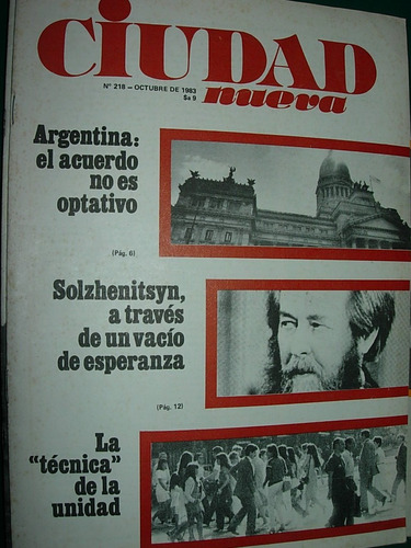 Revista Ciudad Nueva Religion 218 Solzhenitsyn Argentina