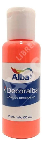 Acrilico Decorativo Alba 60 Ml Decoralba - Deacero Color Rojo Fluo