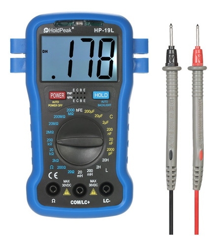 Medidor De Inductancia Lcr Holdpeak Tester Digital Con Corre