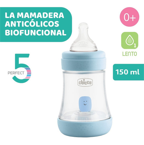Imagen 2 de 10 de Mamadera Perfect 5 Flujo Lento 150ml 0m+