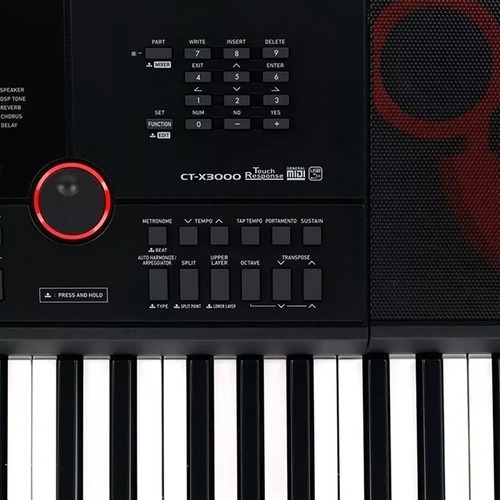 Teclado Casio Arranjador Ct-x3000 Preto 61 Teclas