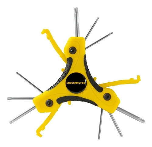 Imagen 1 de 3 de Set Llaves Torx Tamper C Agujero Plegables Mango T Crossmast