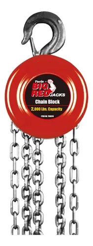 Elevador De Cadena Big Red Hand De 1 Tonelada Y 2000 Libras