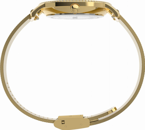 Reloj Timex Transcend Modelo: Tw2v52300 Correa Oro Fondo Negro