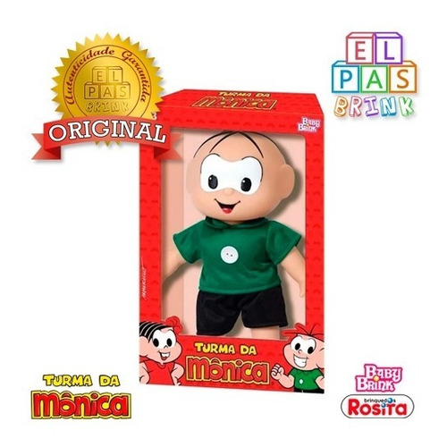 Turma Da Mônica Boneco Cebolinha Clássicos Baby Brink 35cm