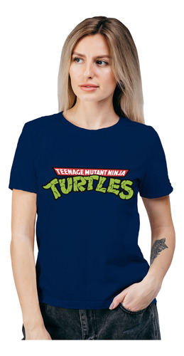 Polera Mujer Tortugas Ninja Title Algodón Orgánico Wiwi