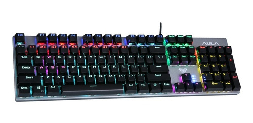 Teclado Mecanico Gaming Gamer Aula Sz016 Luces Rgb Led