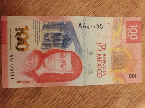 Billete 100 Pesos Sor Juana Serie Aa