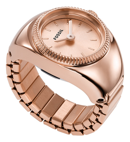 Reloj Mujer Fossil Es5247 Reloj De Anillo Color De La Correa Rosa Color Del Bisel Rosa Color Del Fondo Rosa