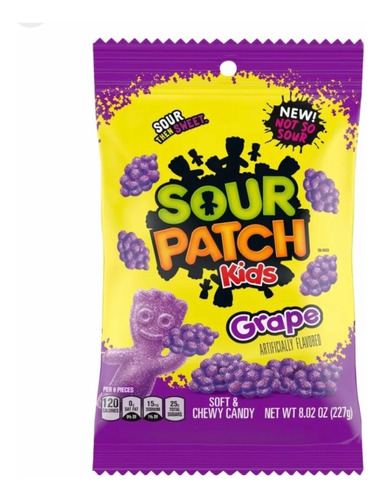 Sour Patch Kids Grape Uva 227gr. 100% Original Americano.