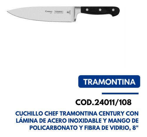 24011108 Tramontina Cuchillo Cocinero 8 Century