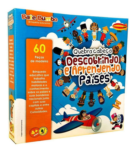 Descobrindo E Aprendendo Países Jogo Educativo E Pedagógico Cor Outro