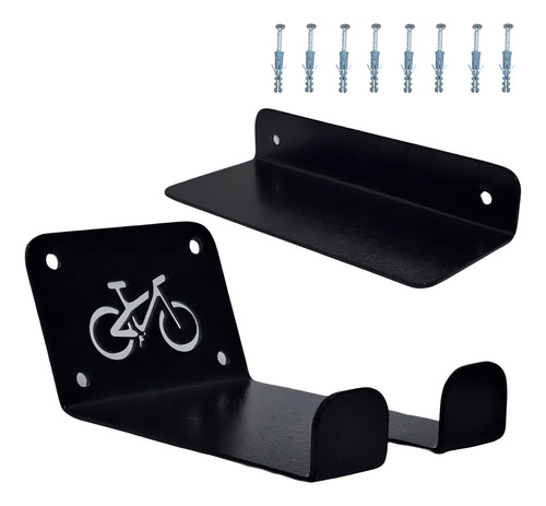 Suporte De Parede Preto Bicicleta Decora Bike Horizontal Cor Verde-escuro