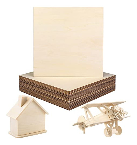 24 Pieces 12 X 12 Inch Balsa Wood Panels For Crafts Woo...