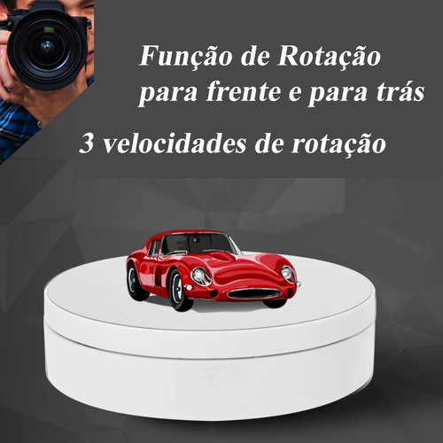 Imagem 5 de 6 de Suporte Giratório Para Fotografia Exibição Pronta Entrega