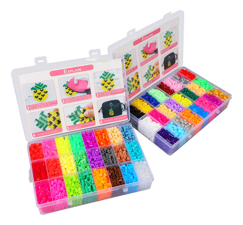 9600 Cuentas De Fusible De 48 Colores De 5 Mm Para Manualida