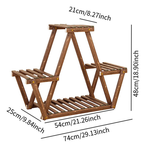 Soporte De Madera Para , Expositor De Flores, Rústico,