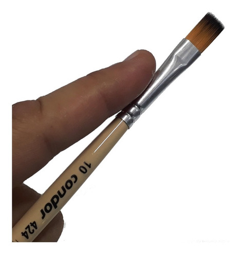Pincel Formato Chato 424 10 Konex Ocre Condor 88652