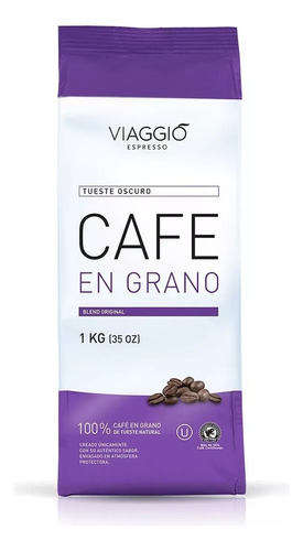 Café En Grano Viaggio Tueste Oscuro 1 Kg