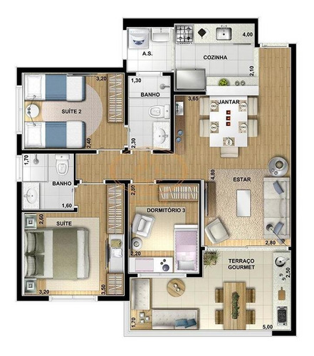 Apartamento Com 3 Dormitório(s) Localizado(a) No Bairro Morumbi Em São Paulo / São Paulo - 1743:903412