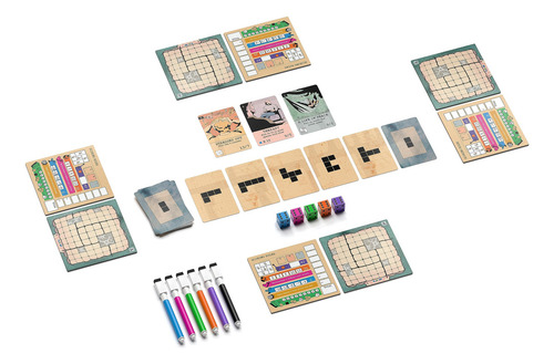 Juego De Mesa Mind Space - Polyomino Roll & Write - 1 A 5 Ju