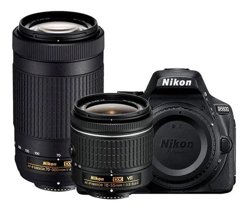 Kit Nikon Camara D5600 Lentes 18 55mm Y 70 300mm Vr Dslr