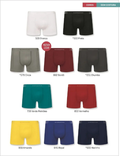 Imagem 1 de 10 de Kit 5 Cuecas Boxers Selene Sem Costura Em Poliamida
