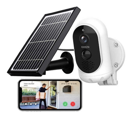 Câmera De Segurança Eken Astro 1080p Wifi Painel Solar Audio