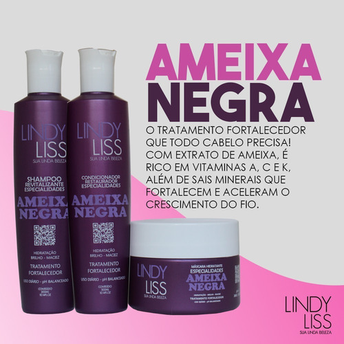 Kit Home Care Ameixa Negra Lindy Liss