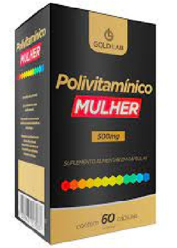 Polivitaminico Mulher 500mg 60 Capsulas Gold Lab Sabor Neutro